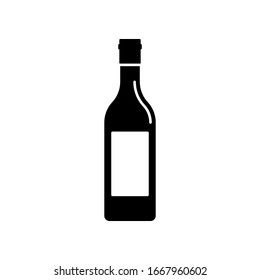Wine, bottle icon. Simple vector liquid container icons for ui and ux, website or mobile application