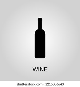 Wine bottle icon. Wine bottle symbol. Flat design. Stock - Vector illustration