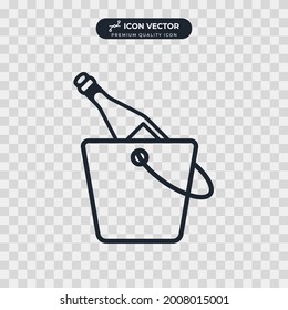 plantilla de símbolo de icono de botella de vino para colección de diseño gráfico y web ilustración vectorial