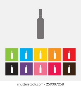 Wine Bottle Icon - Vector