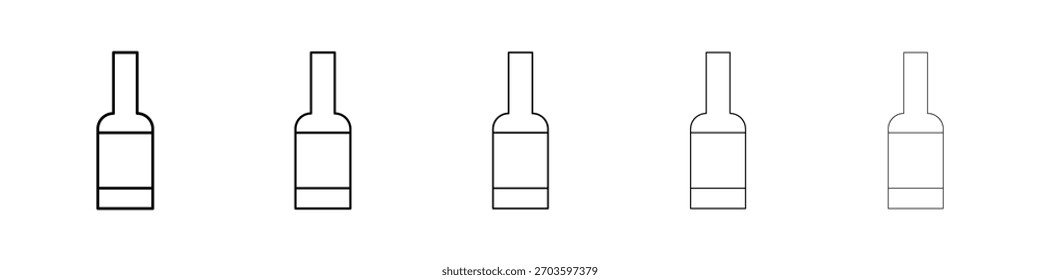 Icono de botella de vino Arte vectorial Ilustración