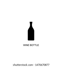 wine bottle icon vector black design