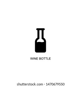 wine bottle icon vector black design