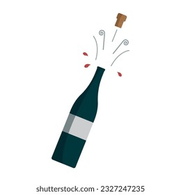 Wine Bottle Icon Vector Design.