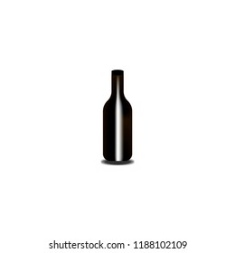 Wine bottle icon. vector illustration