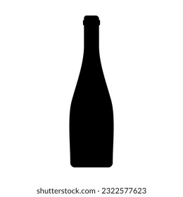 Vector de icono de botella de vino. Signo de ilustración de vino. símbolo del frasco o logotipo.