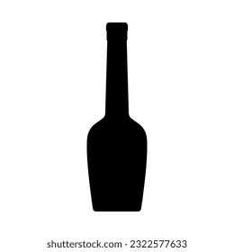 Weinflasche Symbol Vektorgrafik. Weinillustrationszeichen. Flaschensymbol oder -logo.