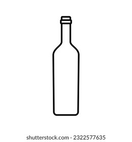 Wine bottle icon vector. Wine illustration sign. bottle symbol or logo.