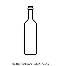 Wine bottle icon vector. Wine illustration sign. bottle symbol or logo.