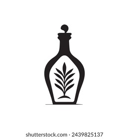 Wine bottle icon. Vector illustration. Isolated on white background.