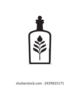 Wine bottle icon. Vector illustration. Isolated on white background.