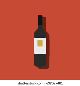 Wine bottle icon, vector illustration design. Drinks collection.