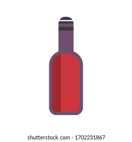 Weinflasche Symbol, Vektorgrafik auf weißem Hintergrund. Farbe für die Farbe des Weinflaschensymbolvorschlags
