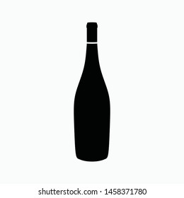 wine bottle icon vector sign symbol isolated