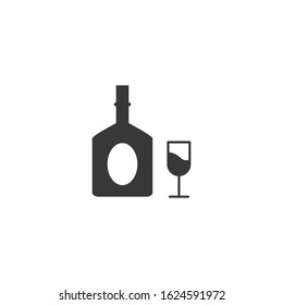 wine bottle Icon vector sign isolated for graphic and web design. wine bottle symbol template color editable on white background.