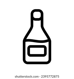Wine Bottle Icon Vector Symbol Design Illustration