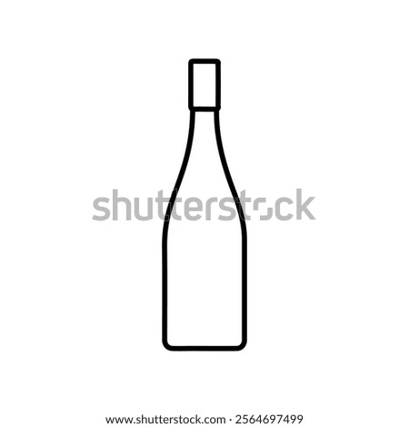 wine bottle icon vector symbol isolated