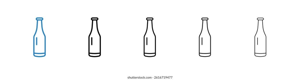 Wine bottle icons collection vectors for web ui