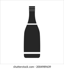 Wine bottle icons symbol vector elements for infographic web