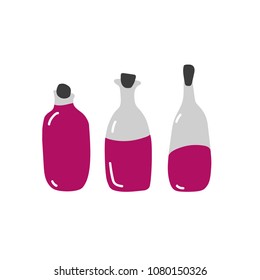 Wine bottle illustration
