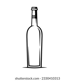 Wine bottle illustration for your design: logo, poster