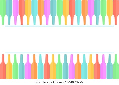 Wine bottle isolate on white background.