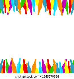 Wine bottle isolate on white background.