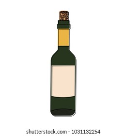 Wine bottle isolated