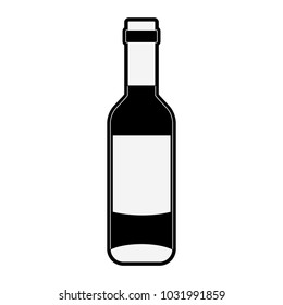 Wine bottle isolated