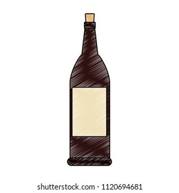 Wine bottle isolated