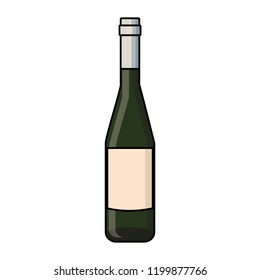 Wine bottle isolated