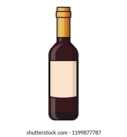 Wine bottle isolated