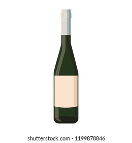 Wine bottle isolated