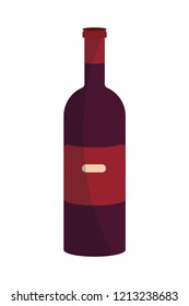 Wine bottle isolated