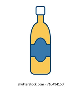 Wine bottle isolated