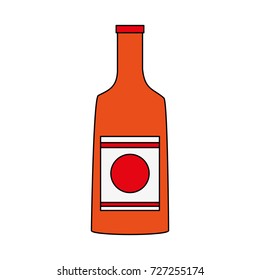 Wine bottle isolated