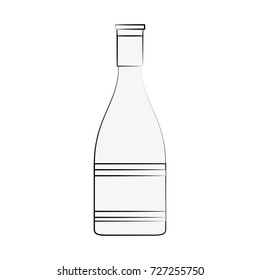 Wine bottle isolated