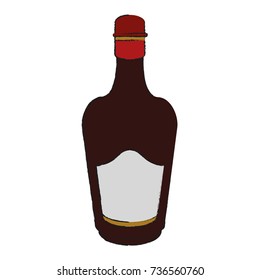 Wine bottle isolated