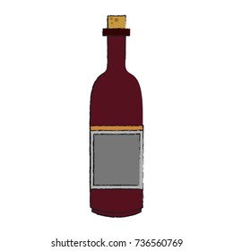 Wine bottle isolated