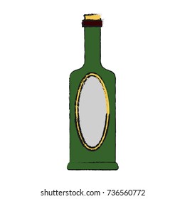 Wine bottle isolated