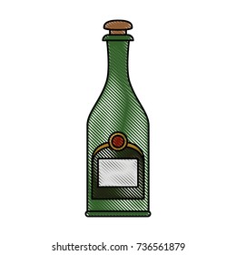 Wine bottle isolated