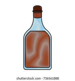 Wine bottle isolated