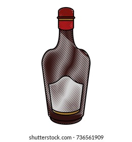 Wine bottle isolated