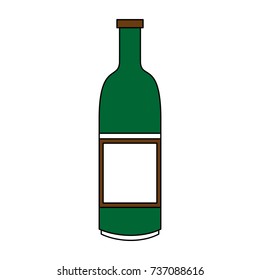 Wine bottle isolated