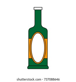Wine bottle isolated