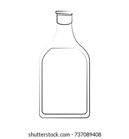 Wine bottle isolated