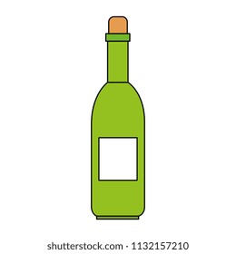 wine bottle isolated icon