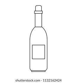 wine bottle isolated icon