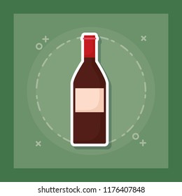 wine bottle isolated icon