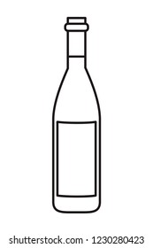 wine bottle isolated icon